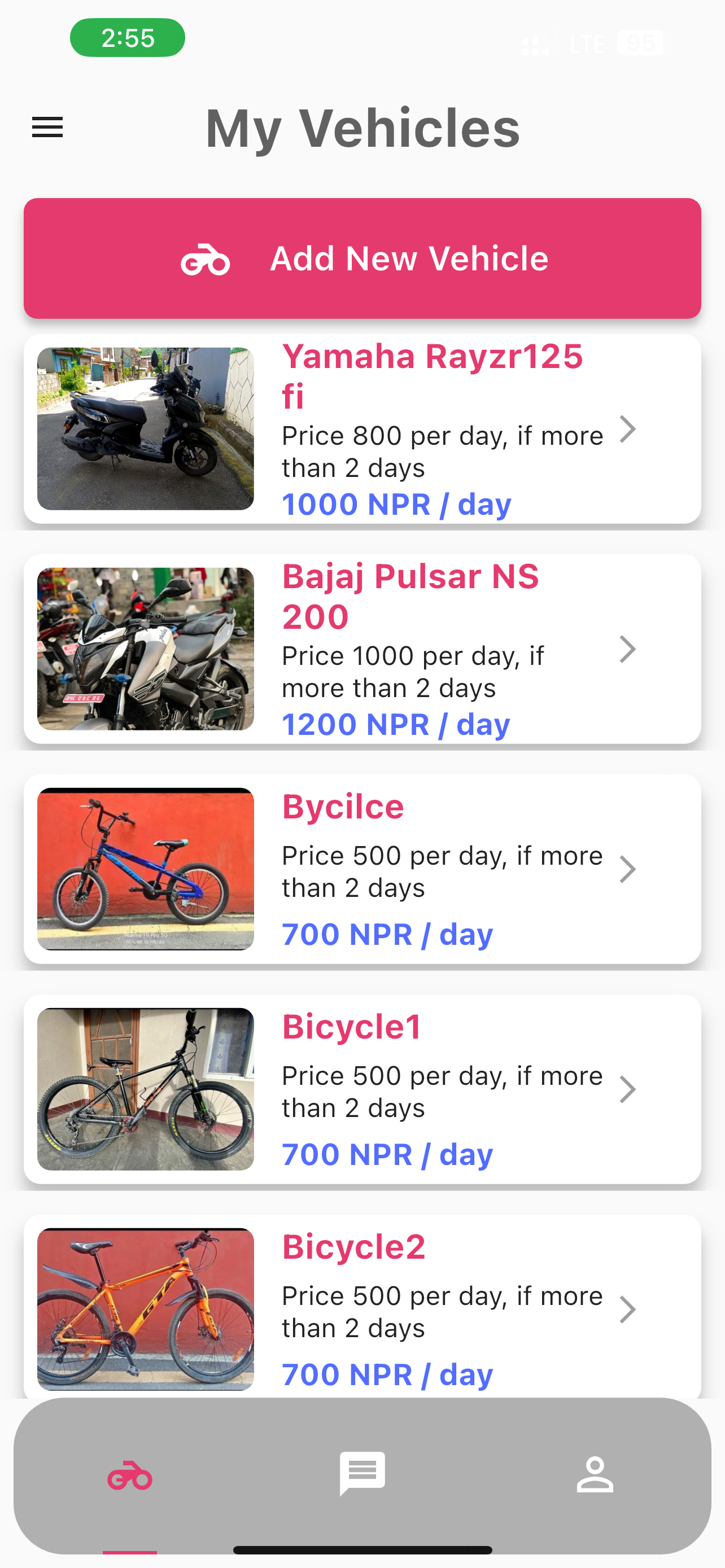 Easy Renty app on a phone