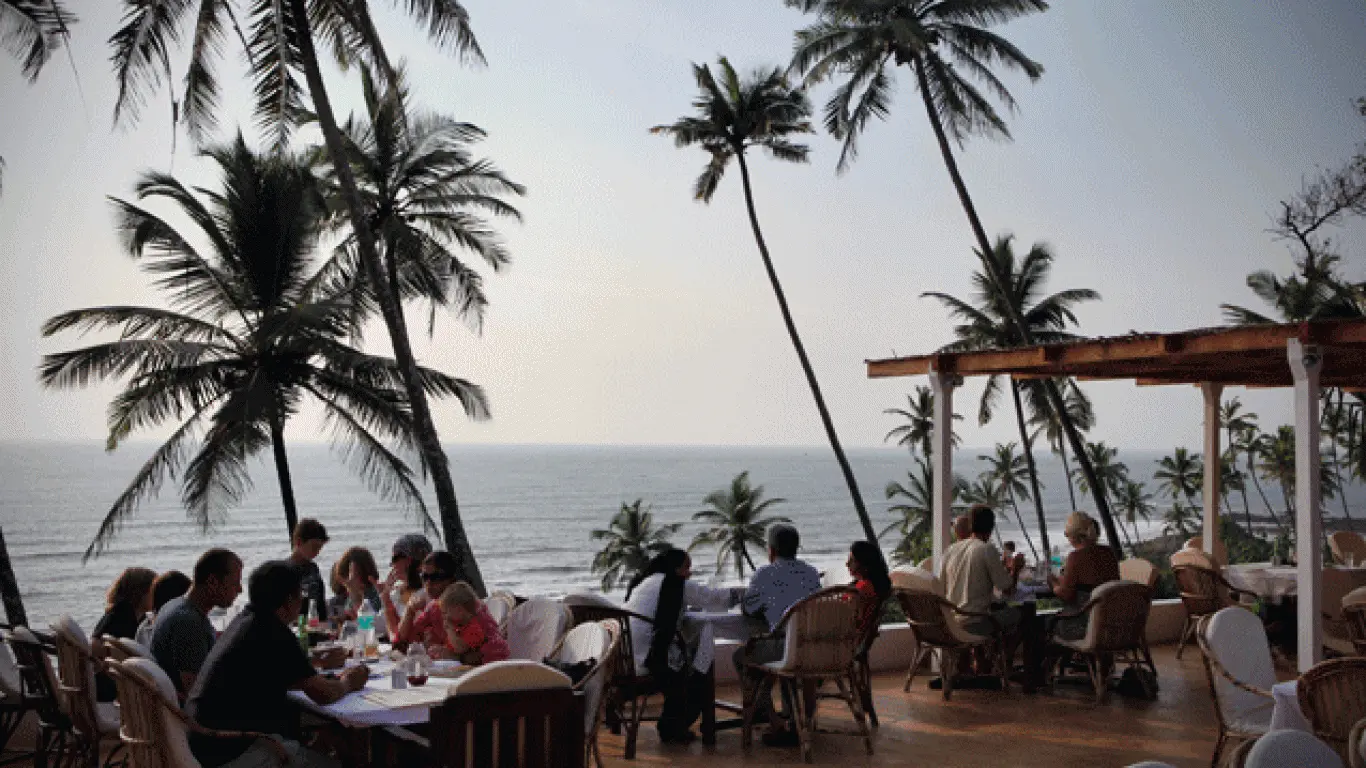 Coastline in Goa at sunset